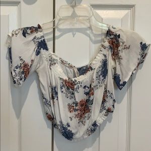 off the shoulder floral top